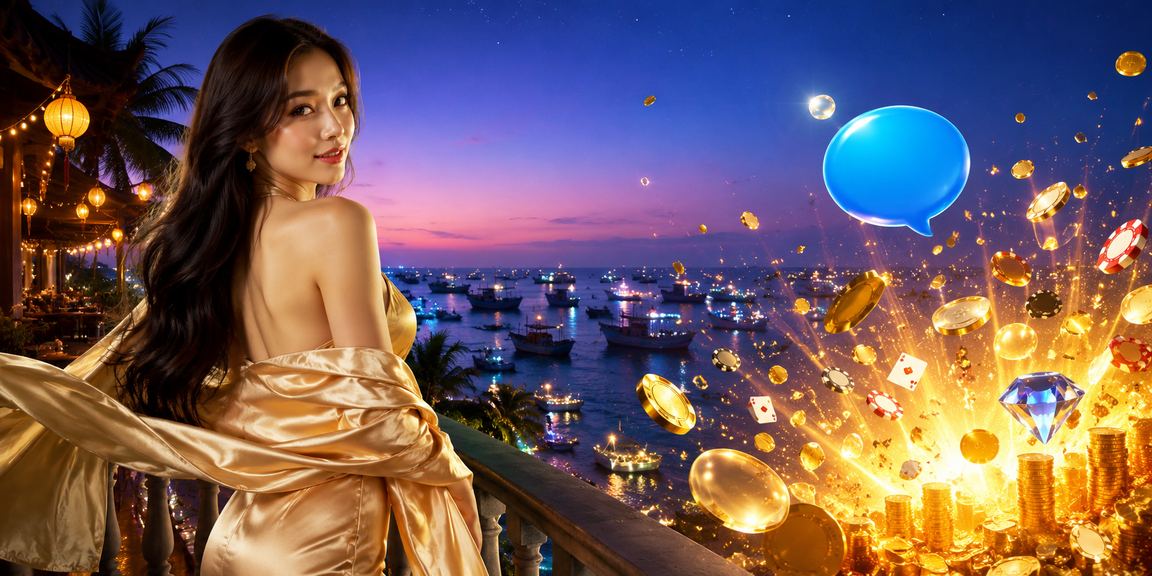 Khung cảnh biển Mũi Né với người dùng trải nghiệm casino trực tuyến trên thiết bị di động