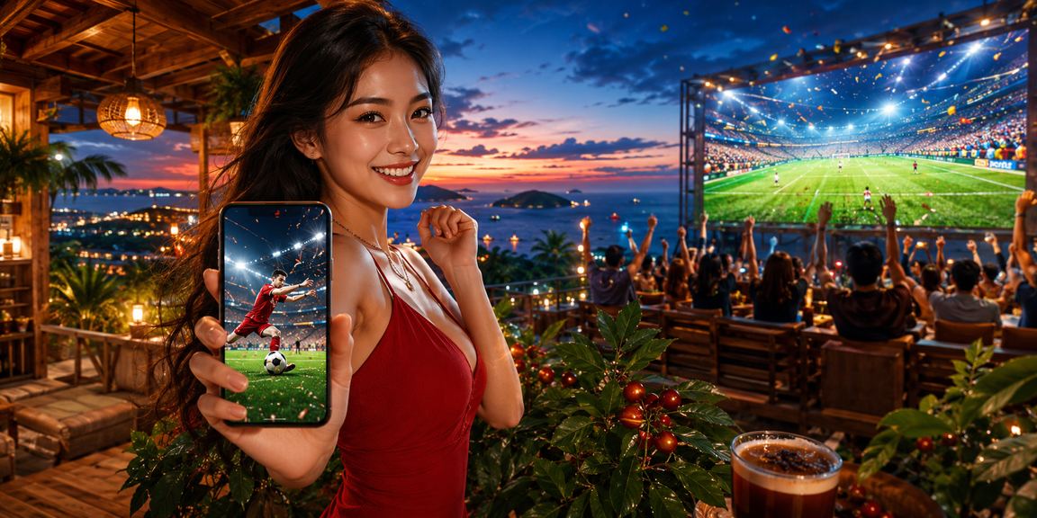 Người dùng Phú Quốc vừa uống cà phê vừa chơi casino trên điện thoại di động
